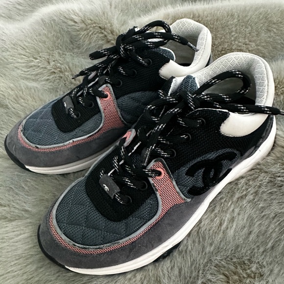 CHANEL Shoes - CHANEL Women's Sneakers - Black, Gray, Pink
